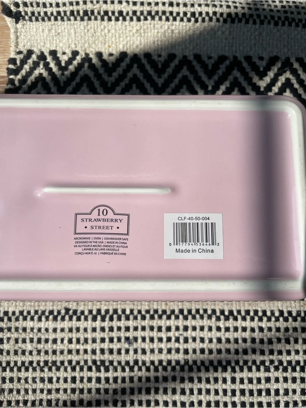 Cherry heart ceramic loaf pan